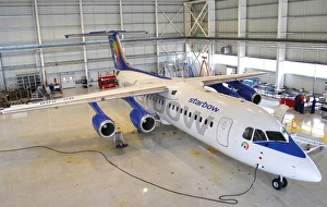 BAe 146-300 of Starbow, Ghana in Aerostar hangar - PR 0 BAe 146-300 of Starbow, Ghana in Aerostar hangar - PR 0