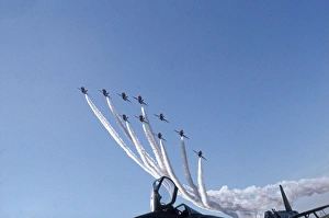 BAe Systems Hawks RAF Red Arrows arrival Binbrook 1982 BAe Systems Hawks RAF Red Arrows arrival Binbrook 1982
