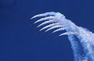BAe Systems Hawks RAF Red Arrows Big Nine loop 1982 BAe Systems Hawks RAF Red Arrows Big Nine loop 1982