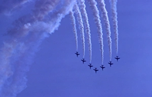 BAe Systems Hawks RAF Red Arrows Big Seven Cosford 1982 BAe Systems Hawks RAF Red Arrows Big Seven Cosford 1982