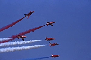 BAe Systems Hawks RAF Red Arrows rollbacks Cottesmore 1990 BAe Systems Hawks RAF Red Arrows rollbacks Cottesmore 1990