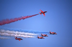 BAe Systems Hawks RAF Red Arrows rollbacks 1983 BAe Systems Hawks RAF Red Arrows rollbacks 1983