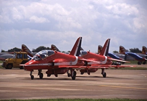 BAe Systems Hawks RAF Red Arrows XX264 taxy at RIAT Fairford BAe Systems Hawks RAF Red Arrows XX264 taxy at RIAT Fairford