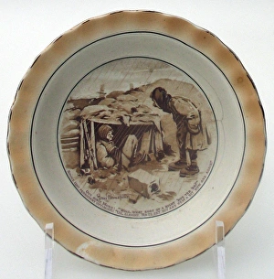 Bairnsfather Ware ashtray - Out since Mons Grimwades Bairnsfather Ware ashtray - Out since Mons Grimwades