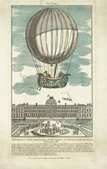 Balloon ascent from the Tuileries Gardens, Paris Balloon ascent from the Tuileries Gardens, Paris