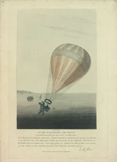 Balloon descending into Bristol Channel Balloon descending into Bristol Channel