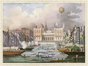 Balloon over London Print 1833
