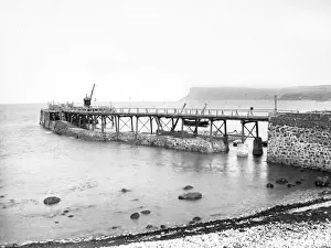Early 20th Century Ballycastle Pier Print
