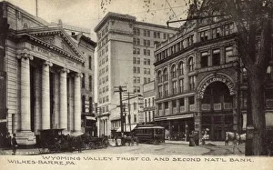 Bank and shops, Wilkes-Barre, Pennsylvania, USA Bank and shops, Wilkes-Barre, Pennsylvania, USA