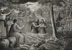Jesus Baptism Prints: The baptism of our savior