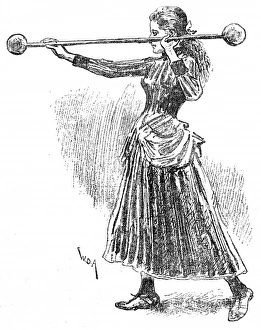 Bar-bell exercise at a Gymnasium, London, 1888 Bar-bell exercise at a Gymnasium, London, 1888