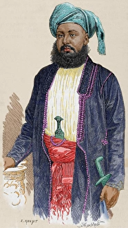 Bargash bin Said (1837-1888). Colored engraving Bargash bin Said (1837-1888). Colored engraving