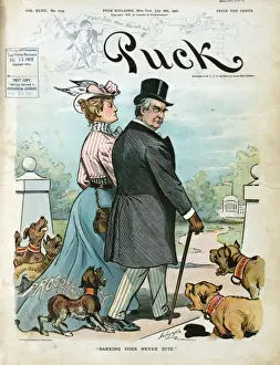 Early 20th Century Cartoons Online Prints: Barking dogs never bite