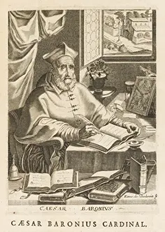 17th Century Art Prints: Baronio Writing