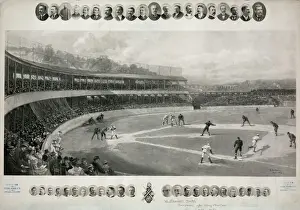 1894 Temple Cup Playoff Game Print at Polo Grounds, New York