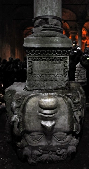 Basilica Cistern. 6th century. Medusa column base. Istanbul Basilica Cistern. 6th century. Medusa column base. Istanbul