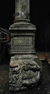 Basilica Cistern. 6th century. Medusa column base. Istanbul Basilica Cistern. 6th century. Medusa column base. Istanbul