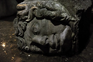 Basilica Cistern. 6th century. Medusa column base. Istanbul Basilica Cistern. 6th century. Medusa column base. Istanbul