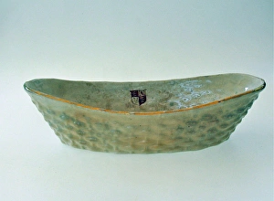Basket moulded dish with transfer - Bairnsfatherware Basket moulded dish with transfer - Bairnsfatherware