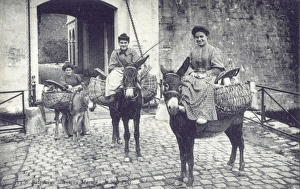 Basque people on their way to market, French Pyrenees Basque people on their way to market, French Pyrenees