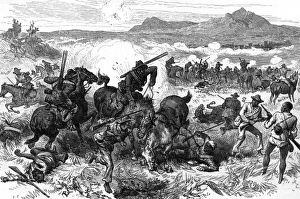 Basuto Gun War, 1880 - village attacked Basuto Gun War, 1880 - village attacked