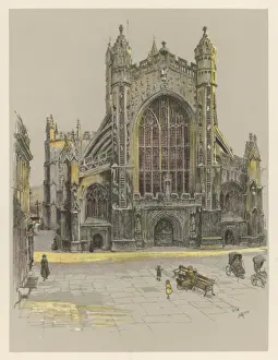 Historic Church England Prints: Bath Abbey 1924