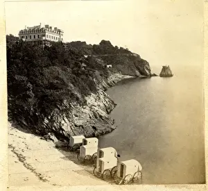 Victorian Era Seaside Life Prints: Bathing Cove, Torquay, Devon