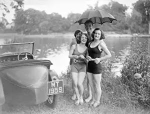 Vintage Bathing Costumes Prints: Bathing Japes