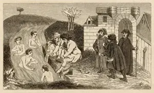 Holy Land History Prints: Bathing in Jordan