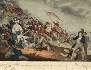 American Revolution Pictures Prints: Battle at Bunkers Hill