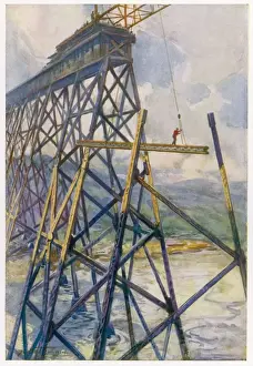Canadian Railway History Prints: Battle River Bridge