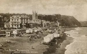 Devon Coast Scenery Prints: The Beach, Teignmouth, Devon