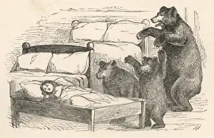 Goldilocks in Baby Bear's Bed Print