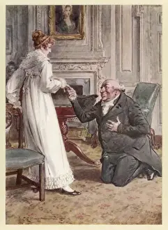 Historical Romance Images Prints: Becky Refuses a Proposal