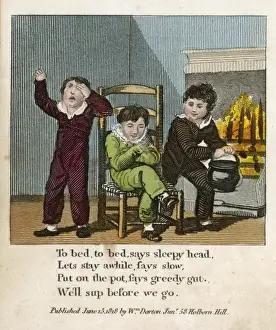 Nursery Rhyme Artwork For Sale Prints: To Bed, to Bed 1818