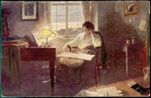 Prints of Ludwig Van Beethoven Composing Ludwig Van Beethoven Prints: Print of Beethoven Composing