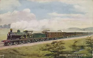 Early 20th Century Rail Transport Prints: Belgian Express