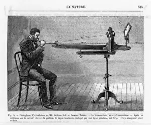Wireless Communication History Prints: Bells Photophone / C19Th