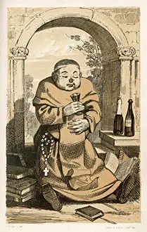Prints of MONACHUS BENEDICTINUS a satirical drawing done at a time when England feared a papal invasion Monachus Prints: Satirical Print of a Benedictine Monk