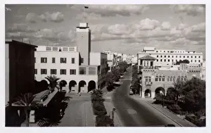 Prints of Benghazi, Libya - street scene. Date: circa 1950s Benghazi Prints: Benghazi, Libya - Street Scene Print circa 1950s