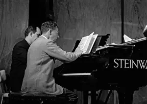 Benjamin Britten Working on Score Print