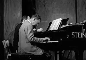 Benjamin Britten Working on his Score Print 1961