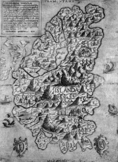 BERTELLI, Fernando (16th century). Map of Iceland BERTELLI, Fernando (16th century). Map of Iceland