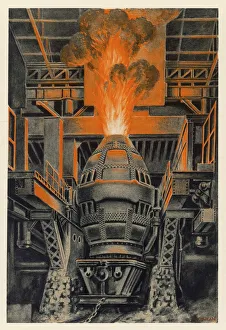 Bessemer converter in Longwy steelworks, France Bessemer converter in Longwy steelworks, France