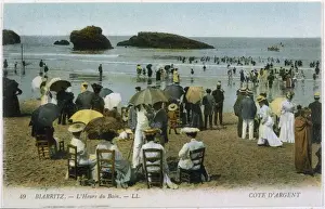 French Riviera Prints: Biarritz / Beach C1903