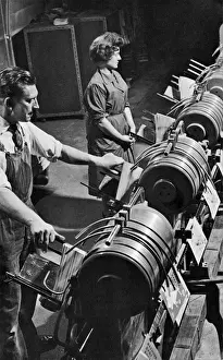 Heinz Zinram Photography Prints: Binding Machines in Operation