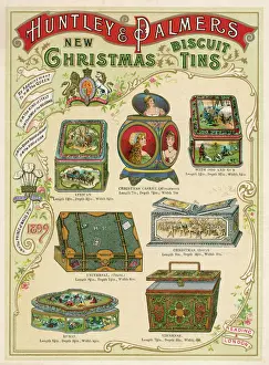 Historical Christmas Decorations Prints: Biscuit Tins