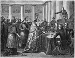 French Revolution Events Prints: Bishop Abdicates