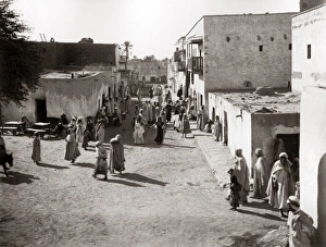 Biskra, Algeria, circa 1890 - Street of the Ouled Nail women Biskra, Algeria, circa 1890 - Street of the Ouled Nail women