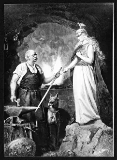 Bismarck as Blacksmith Print